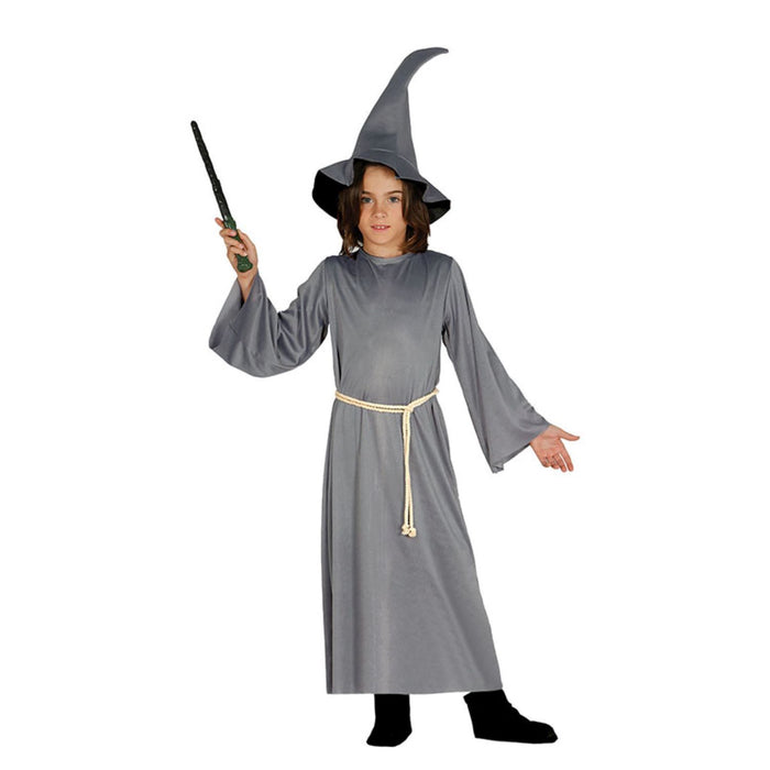Kostüm Kid Zauberer Grau 7-9 J.