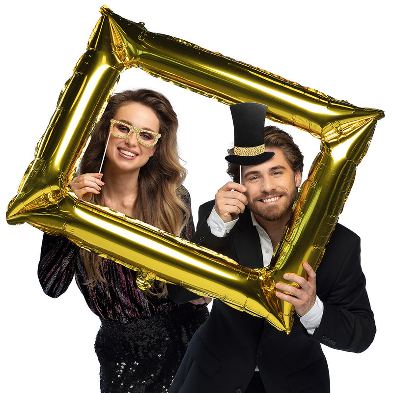 12 Foto Requisiten mit Folienballon Fotorahmen "Party"