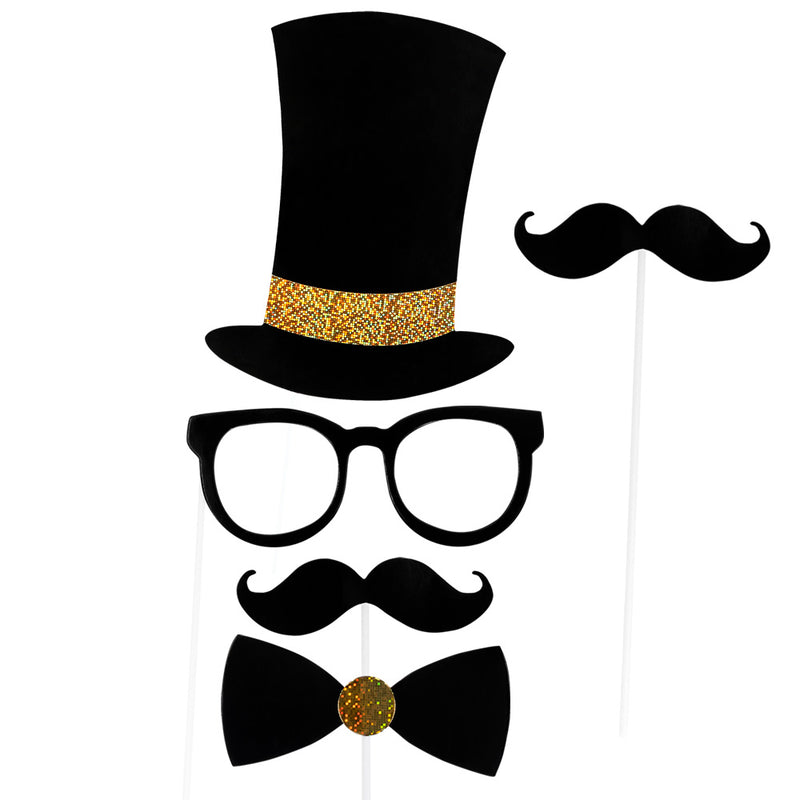 12 Foto Requisiten mit Folienballon Fotorahmen "Party"