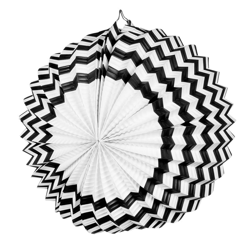 Lampion Set "Party Time" Ø 23 cm | 2 Stk. -  Schwarz Gold