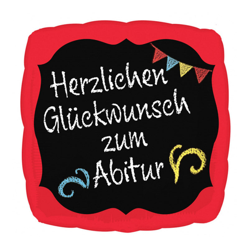 ABC18 Folienballon "Herzlichen Glückwunsch zum Abitur" | Ø 45 cm