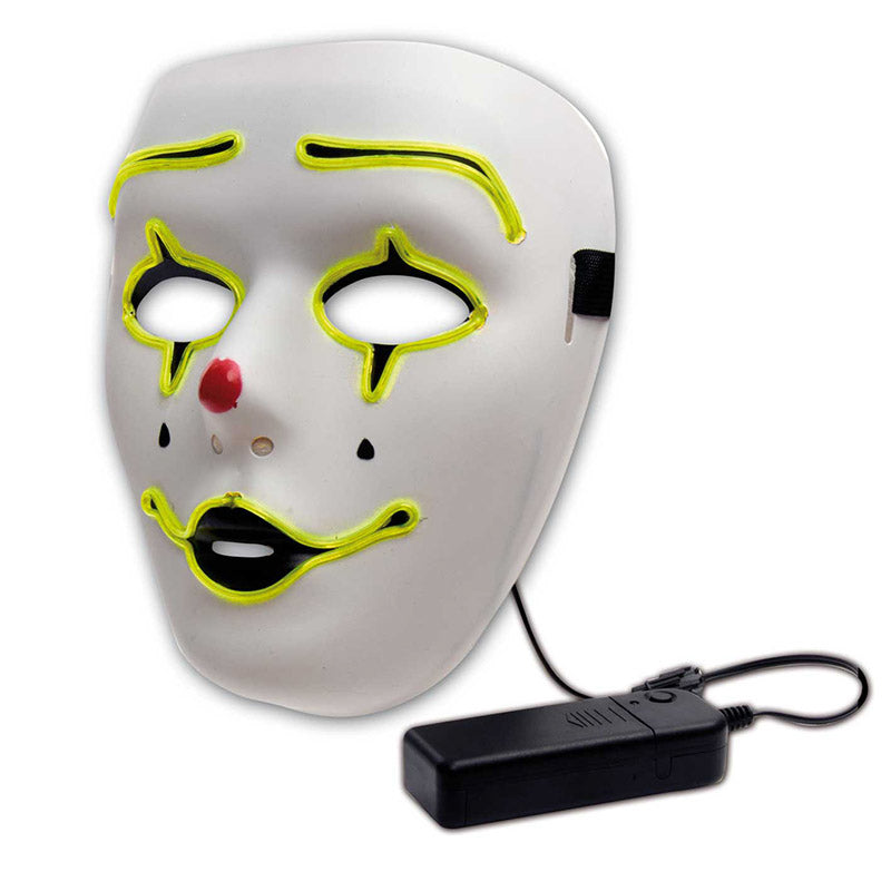 Maske LED Weiß/Neongelb
