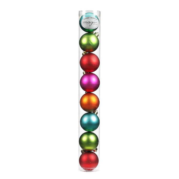 Weihnachtskugeln MilleFiori | Ø 6 cm | 8 Stück | Kunststoff bruchsicher