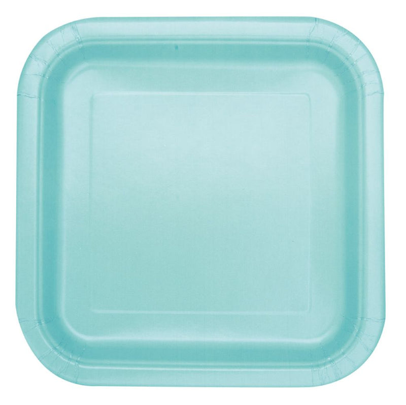 Pappteller Uni Quadratisch | Ø18cm/16Stk. - Minze