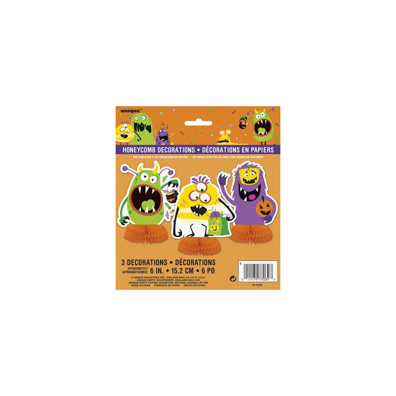 Tischaufsteller Silly Halloween Monsters 3Stk.