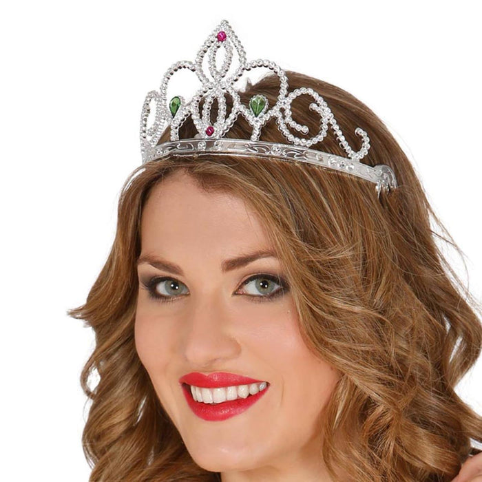Tiara Diadem Prinzessin Silber