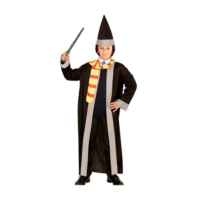 Kostüm Kid Zauberer (Robe, Schal, Hut)