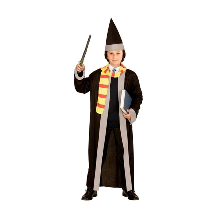 Kostüm Kid Zauberer (Robe, Schal, Hut)