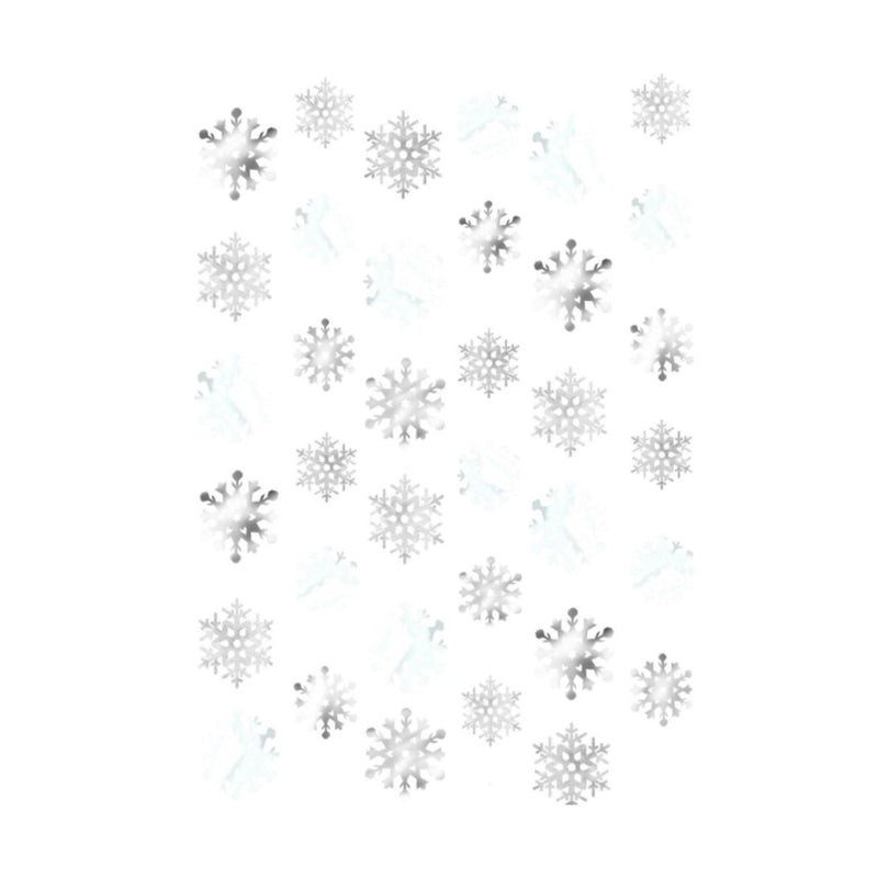 Stringdeko Schneeflocken met. 210cm/6Stk.