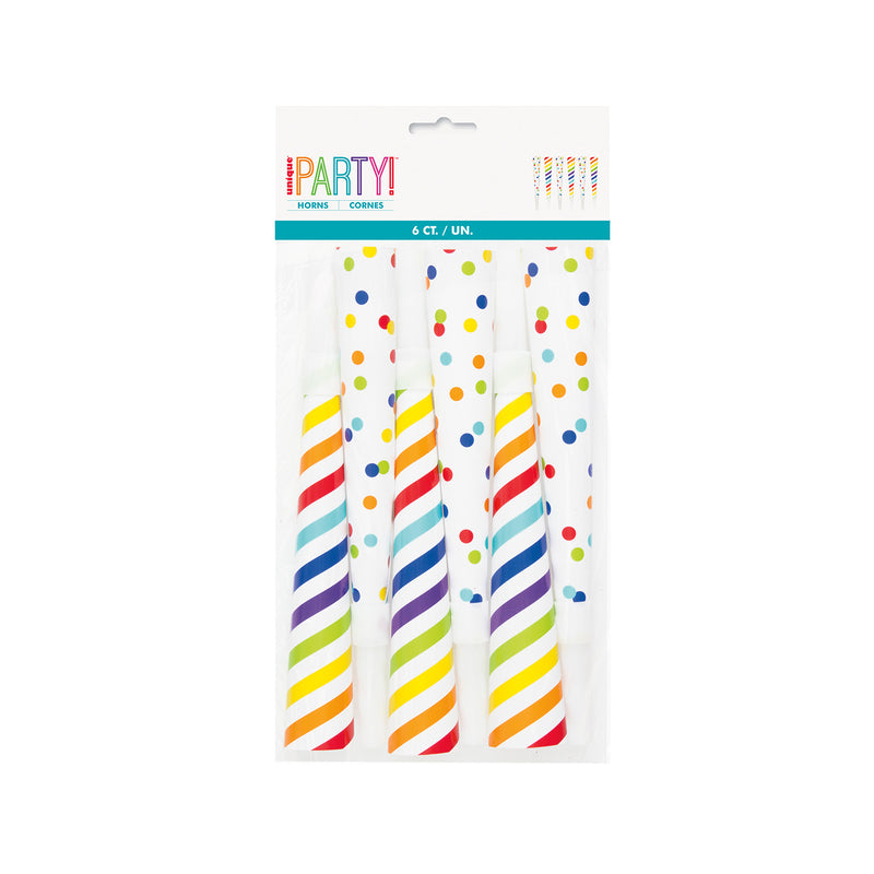 Tröten Dots & Stripes 6 St.