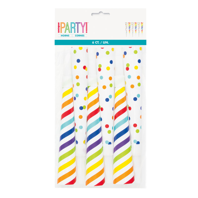 Tröten Dots & Stripes 6 St.