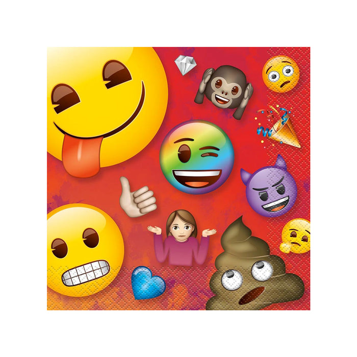 Servietten "Emoji Regenbogen" | 16Stk./33x33cm