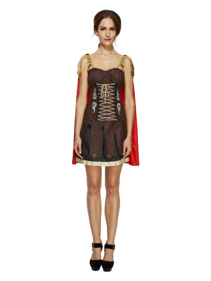 Kostüm Lady Gladiator Kleid + Cape Gr.M