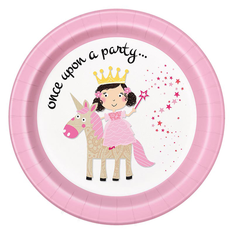 Pappteller "Prinzessin & Einhorn" | Ø23cm/8Stk.
