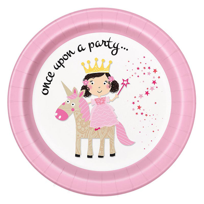 Pappteller "Prinzessin & Einhorn" | Ø23cm/8Stk.
