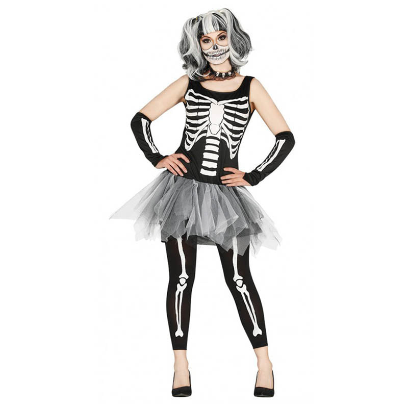 Kostüm Lady Skelett Tütü (Overall m. Tütü)Gr.36/38