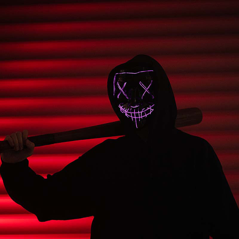 Maske LED Purge Lila