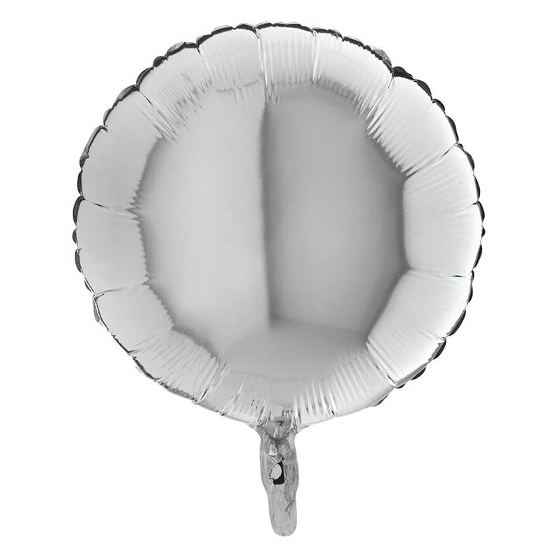 18"/Ø46cm Folienballon Uni |  Silber