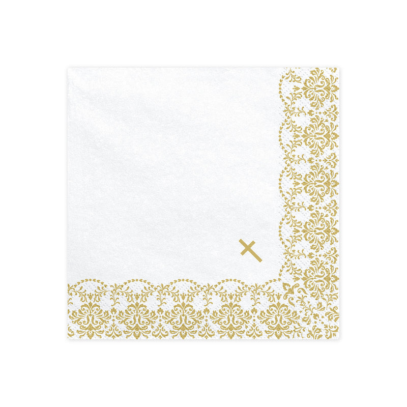 Servietten "Kommunion" 20Stk./33x33cm | Gold