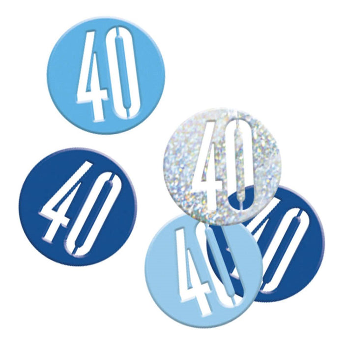 Konfetti Metall Glitz 14g #40 Blau