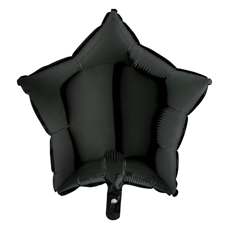 18"/Ø46cm Stern Folienballon Uni| Schwarz