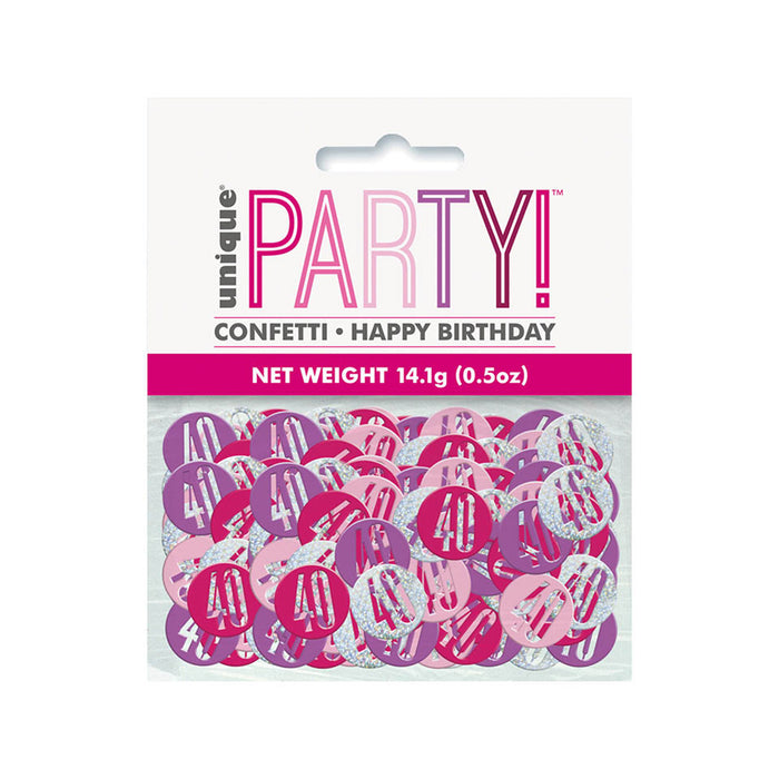 Konfetti Metall Glitz 14g #40 Pink