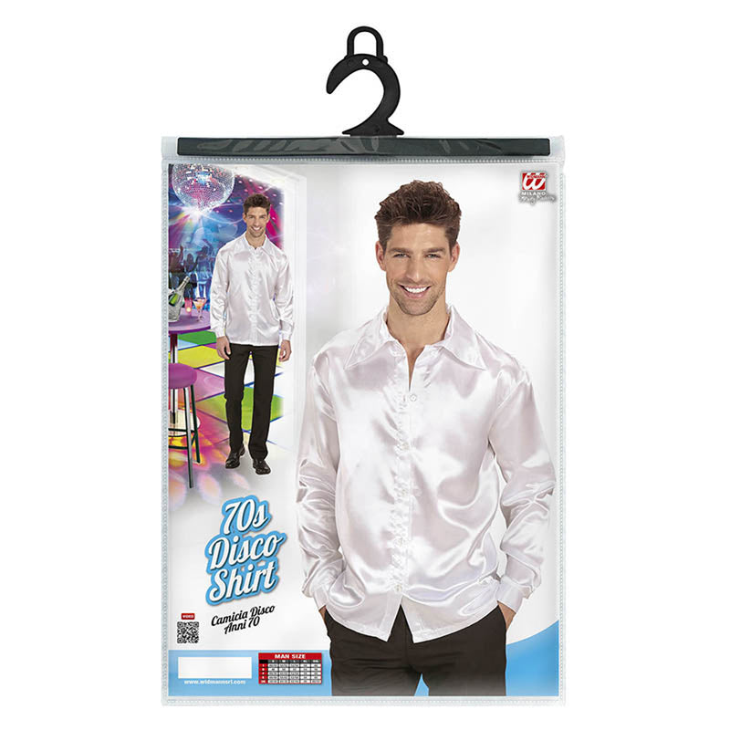 Kostüm Hemd Satin Weiß