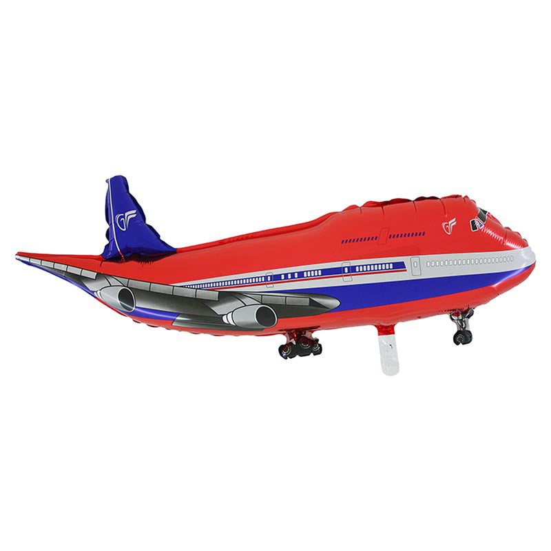38" Shape Folienballon "Flugzeug Rot" | 97 cm