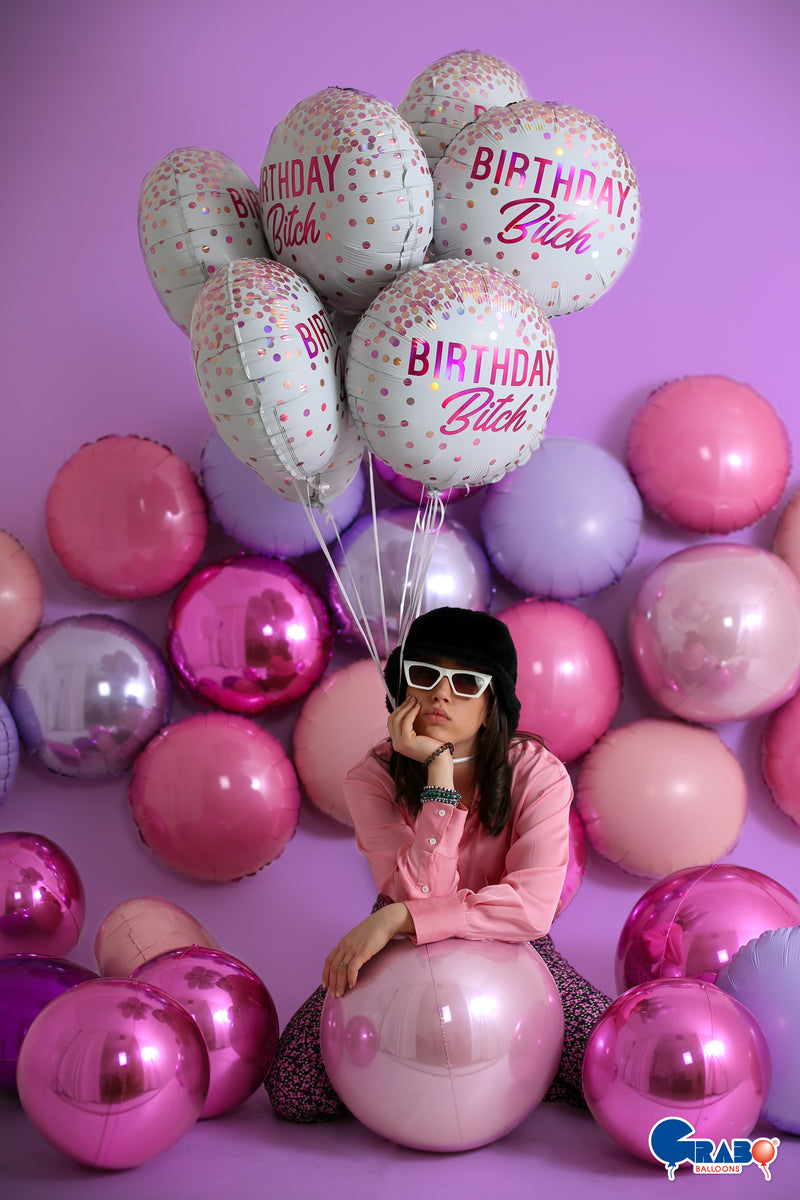 18"/Ø46cm Folienballon "Birthday Bitch"
