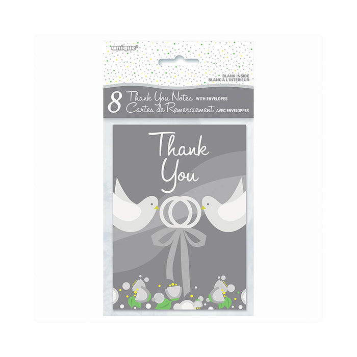 Karten Thank You 8St Silver Wedding