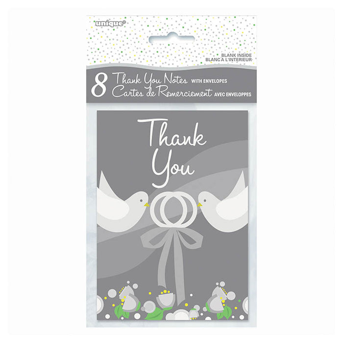 Karten Thank You 8St Silver Wedding