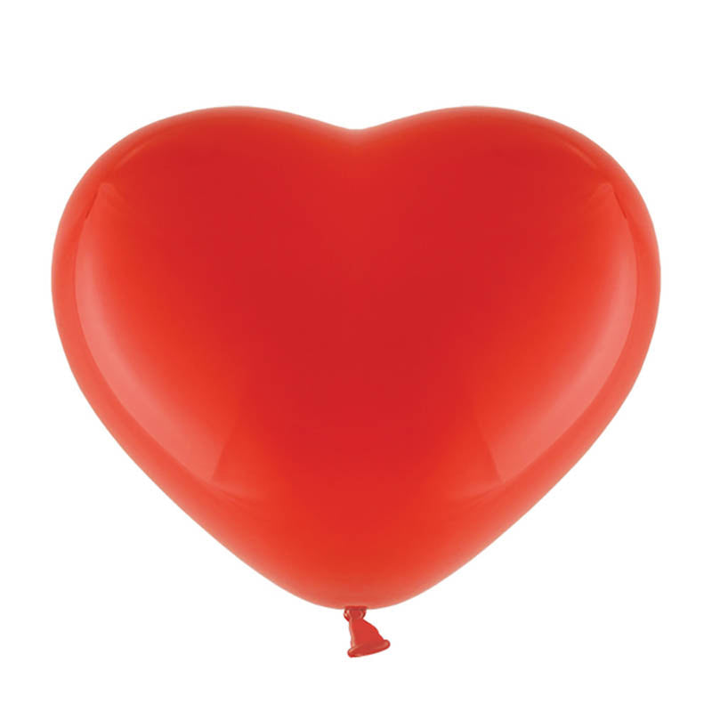 6 Herz Luftballons Ø 28cm | Rot