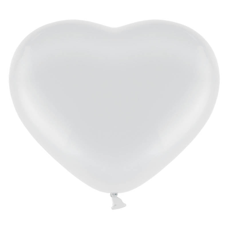 25 Stk. Herz Luftballon Ø 28cm | Weiß
