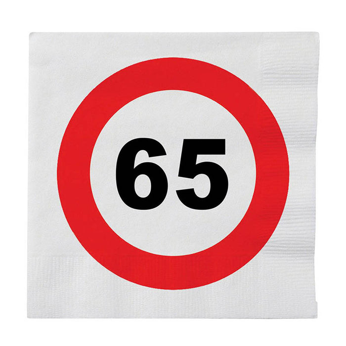 Servietten Verkehrsschild #65 | 16Stk./33cm