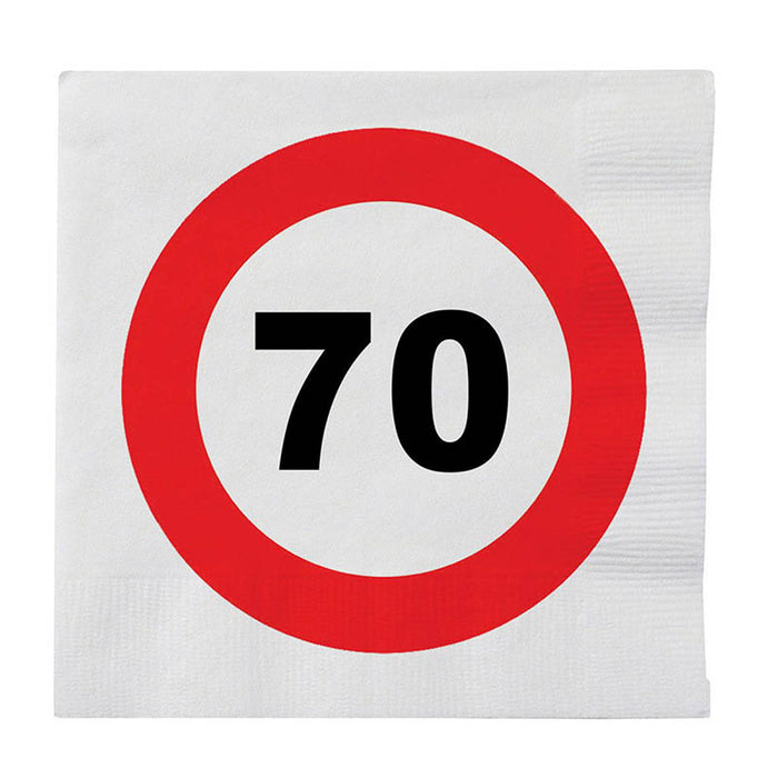 Servietten Verkehrsschild #70 | 16Stk./33cm