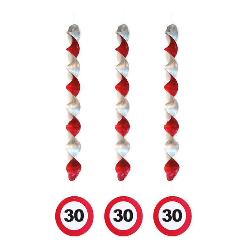 Hängedeko Verkehrsschild #30 | 3Stk.