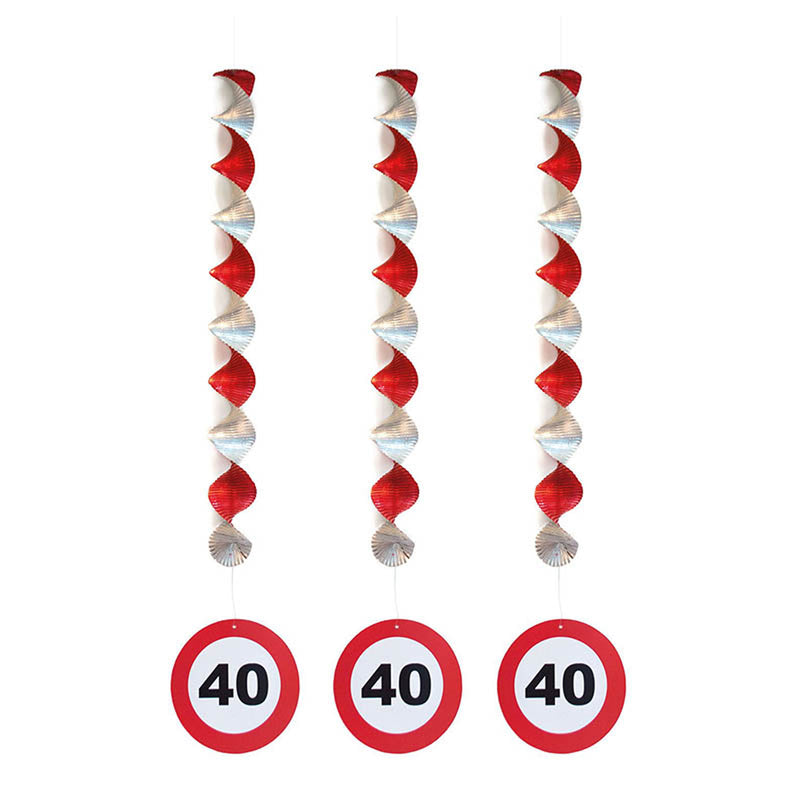 Hängedeko Verkehrsschild #40 | 3Stk.