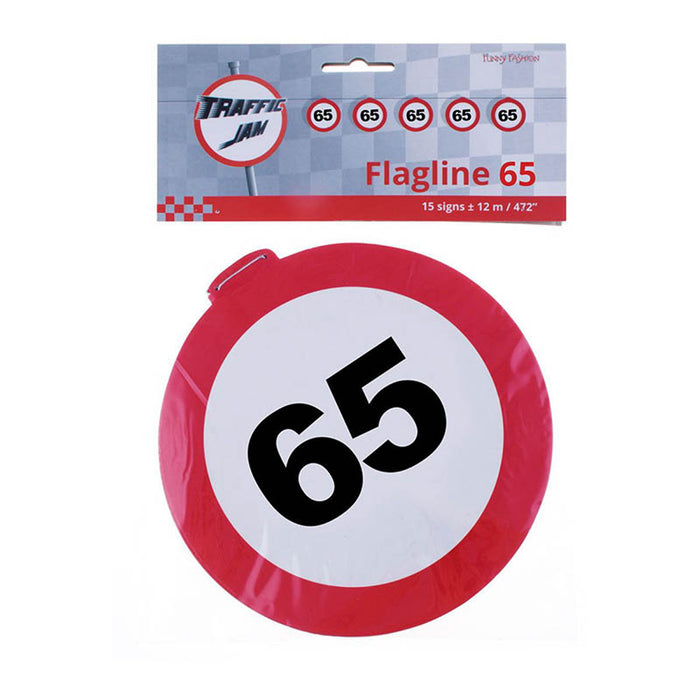 Girlande Verkehrsschild +65 | ca.12m