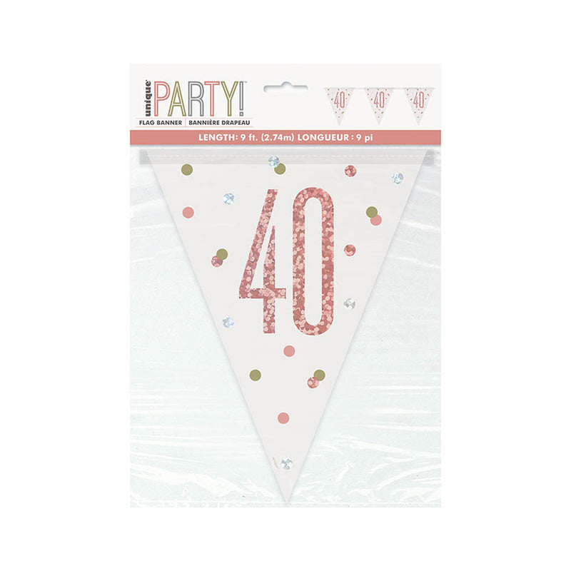 Wimpelkette HB Glitz 274cm Rosegold #40