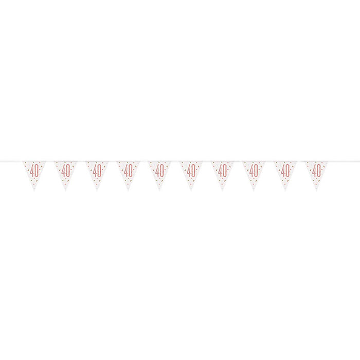 Wimpelkette HB Glitz 274cm Rosegold #40