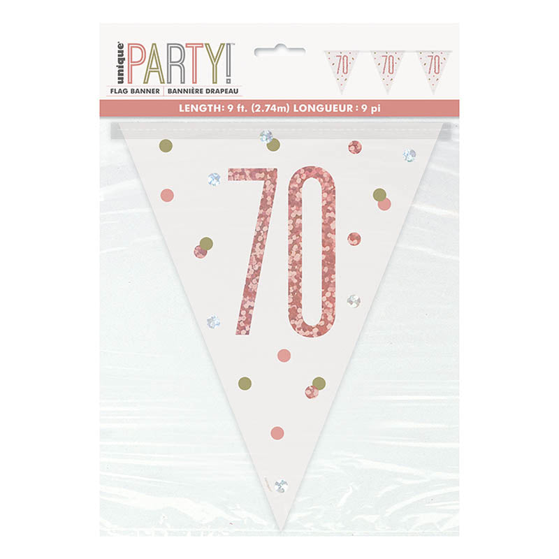Wimpelkette HB Glitz 274cm Rosegold #70