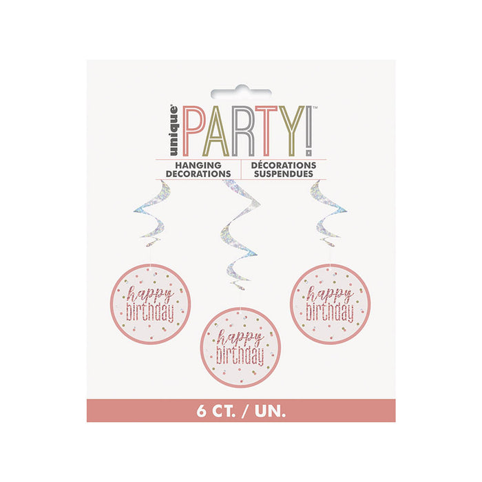 Hängedeko Swirl HB Glitz 6Stk./81cm Rosegold HB