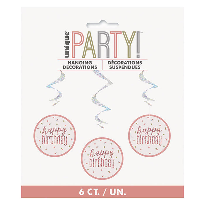 Hängedeko Swirl HB Glitz 6Stk./81cm Rosegold HB