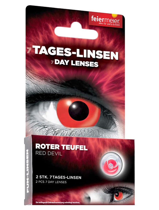 Farbige Kontaktlinsen "Roter Teufel" | Motivlinsen (w03)