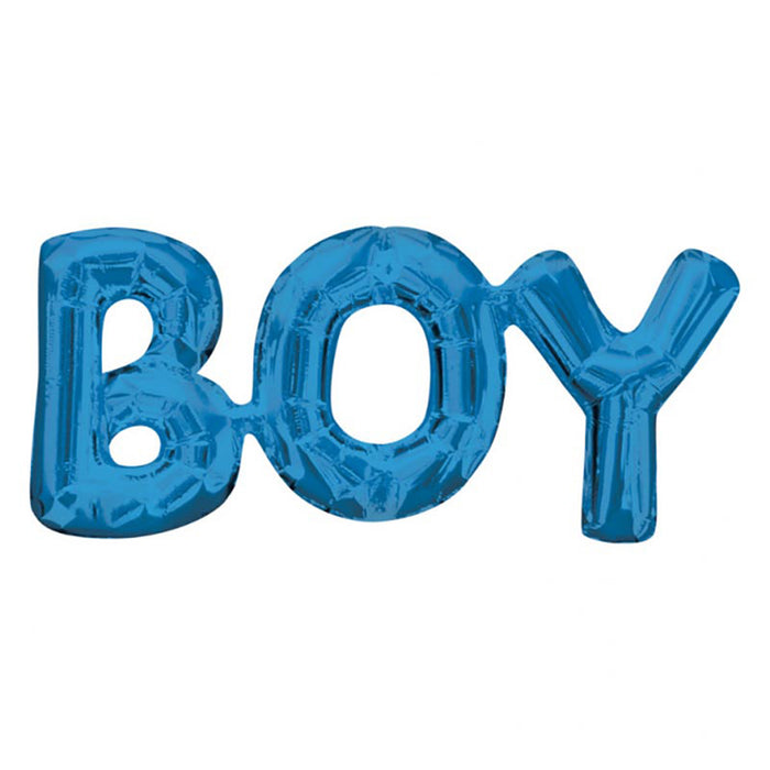ABC14 Ballongirlande "BOY" 50x22cm | Blau Babyparty Dekoration für Jungs