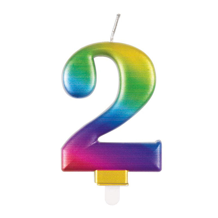 Kerzenzahl Regenbogen #2