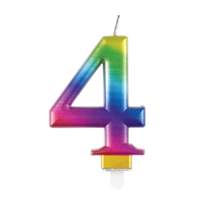 Kerzenzahl Regenbogen #4