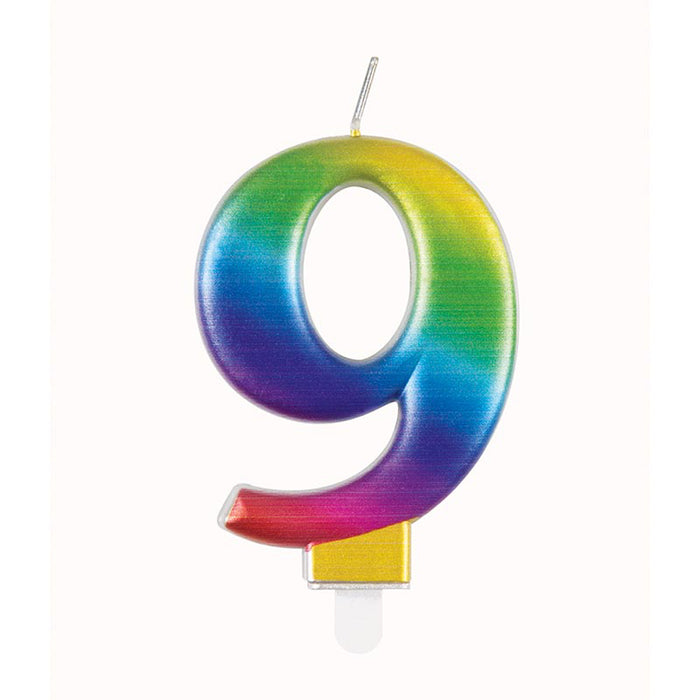 Kerzenzahl Regenbogen #9
