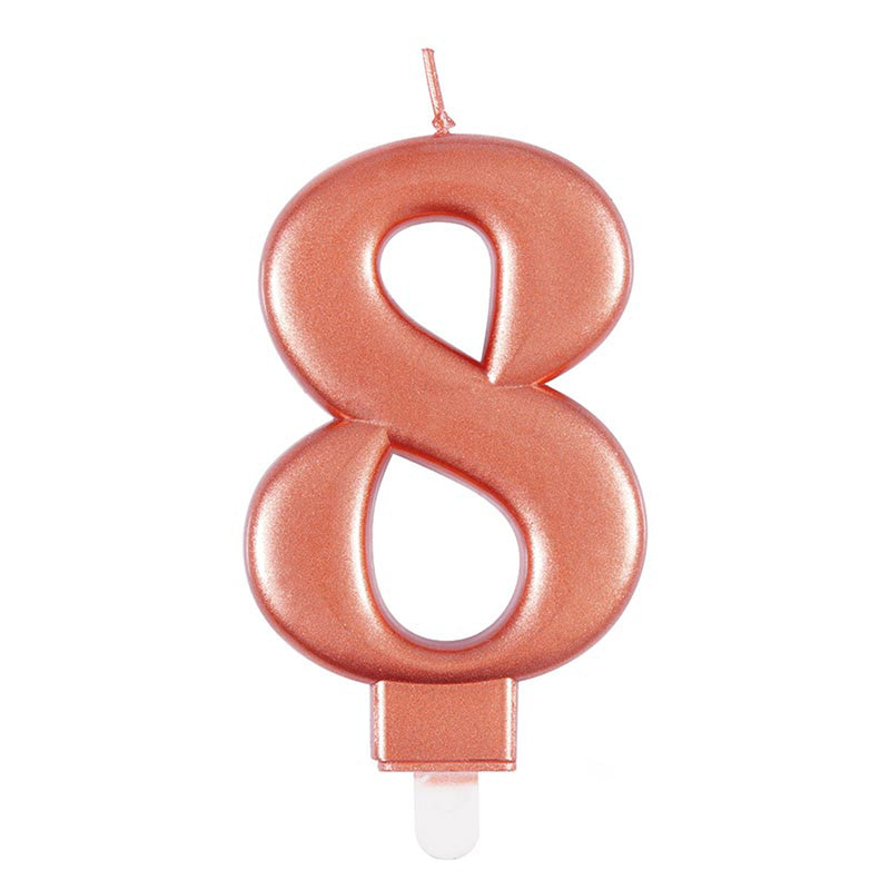 Kerzenzahl Rosegold #8