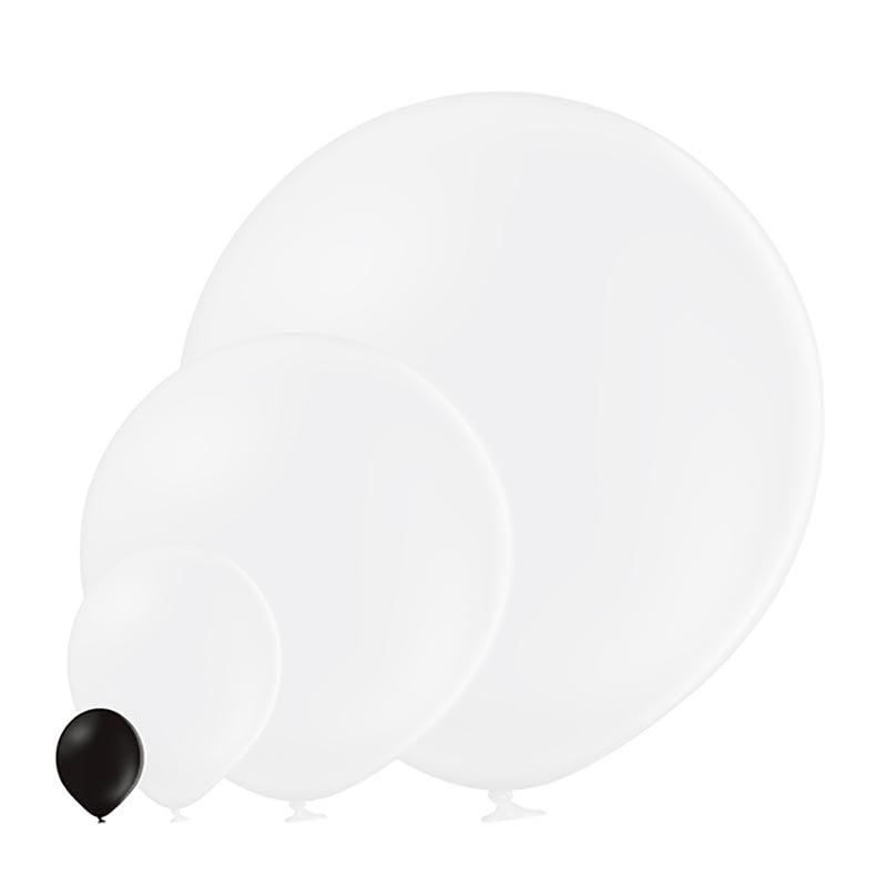 25 Stk. Luftballon Unifarben Ø 12cm | Schwarz